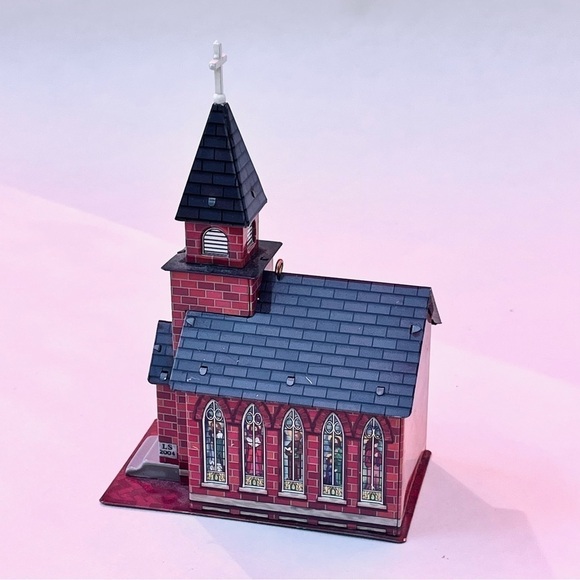 Hallmark Hometown Church with Sign Christmas Ornament Town and Country 2004 - Picture 5 of 13